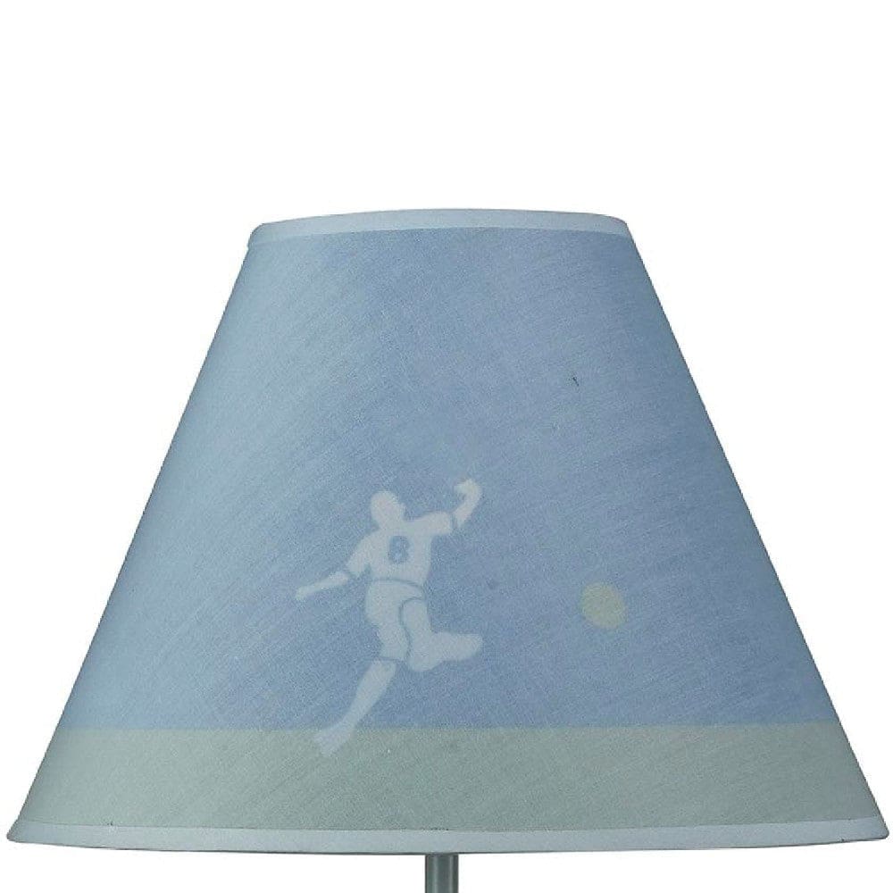 21 Inch Youth Soccer Table Lamp with Cone Shade Blue