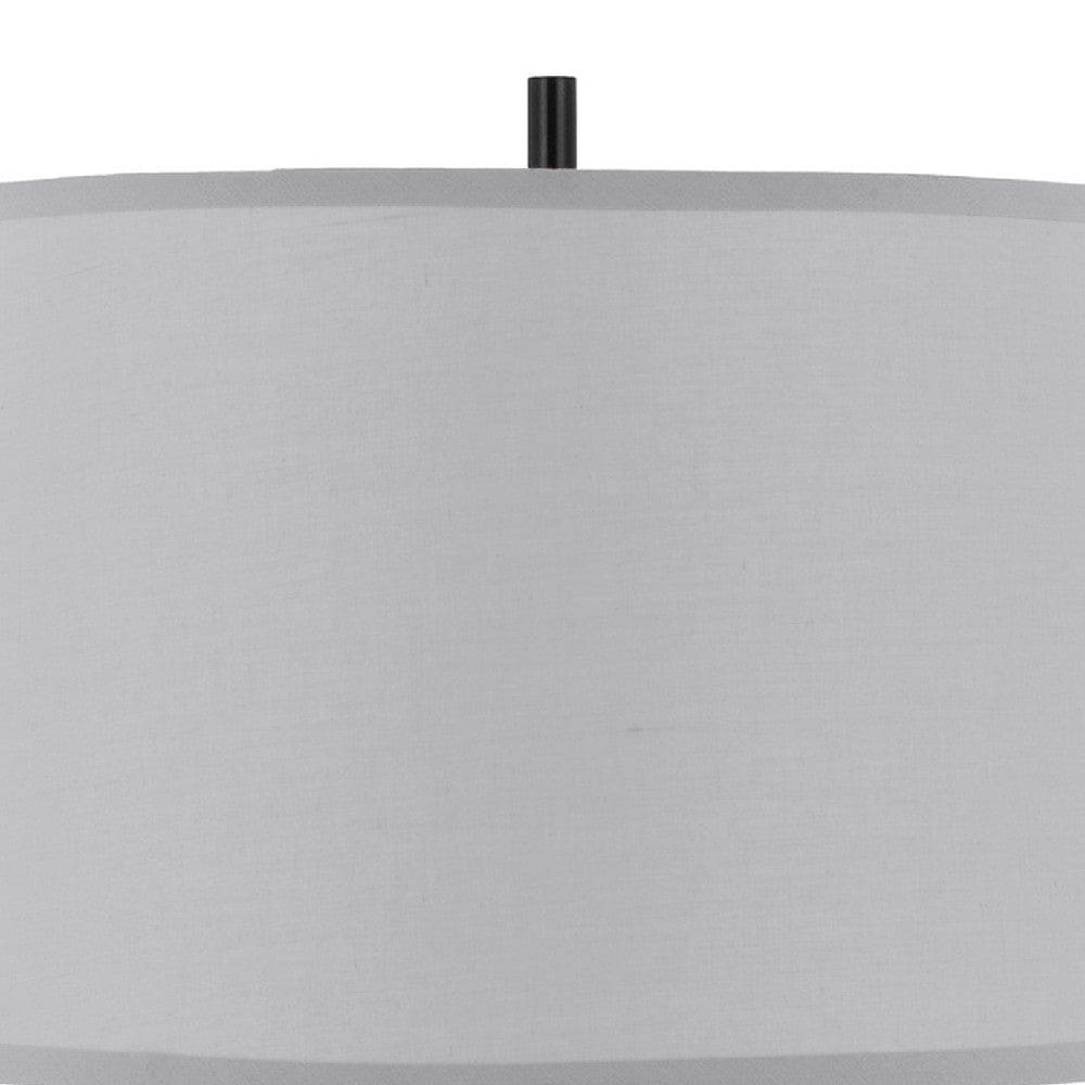 31 Inch Wood Accent Table Lamp with Dimmer Glass Jar Clear