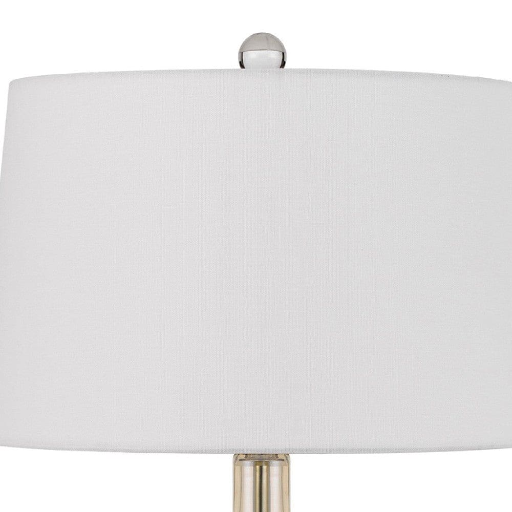 29 Inch Table Lamp Smoked Glass Vase Design Base Dimmer