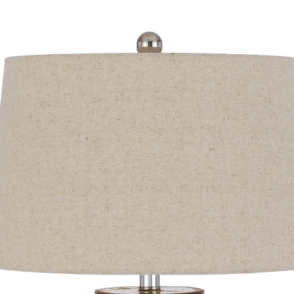 26 Inch Vase Table Lamp with Curved Handles Dimmer Bronze