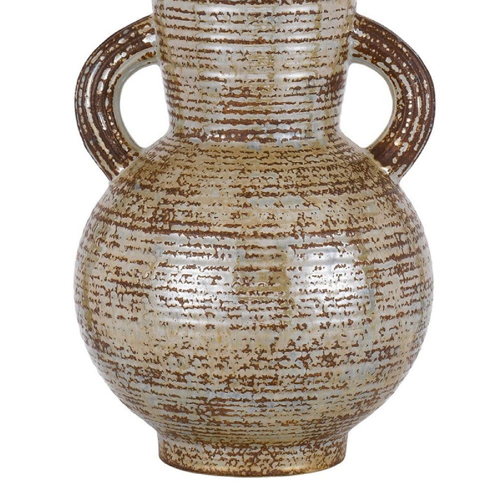 26 Inch Vase Table Lamp with Curved Handles Dimmer Bronze