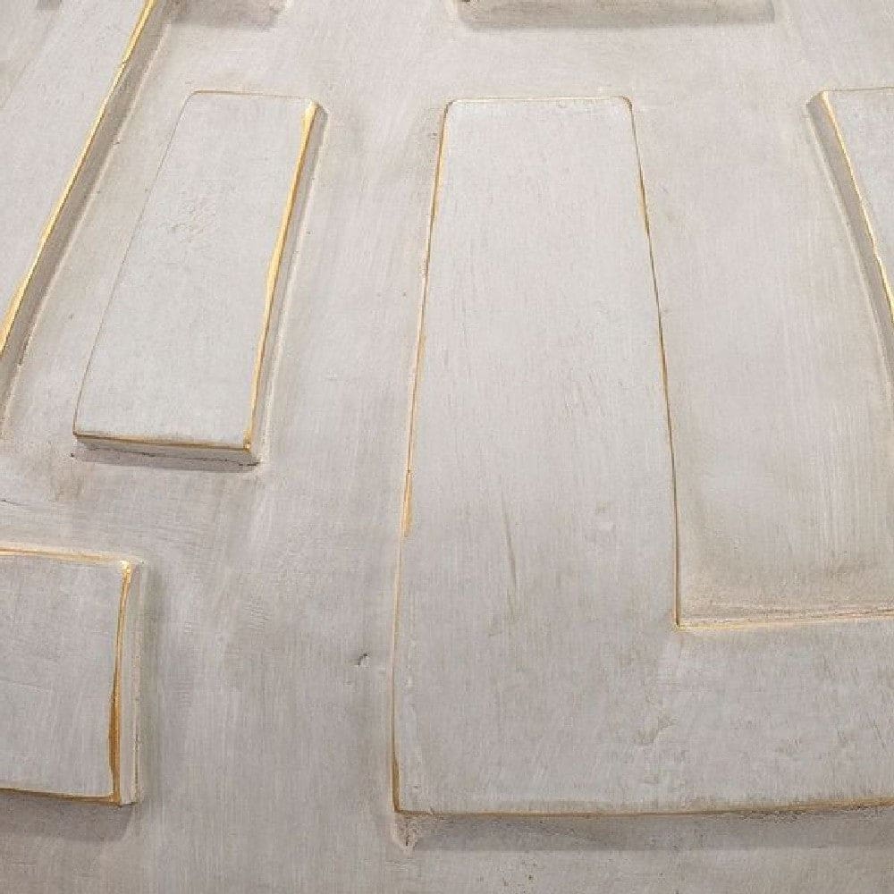 28 Inch Resin Tapered Table Lamp with Raised Design Cream