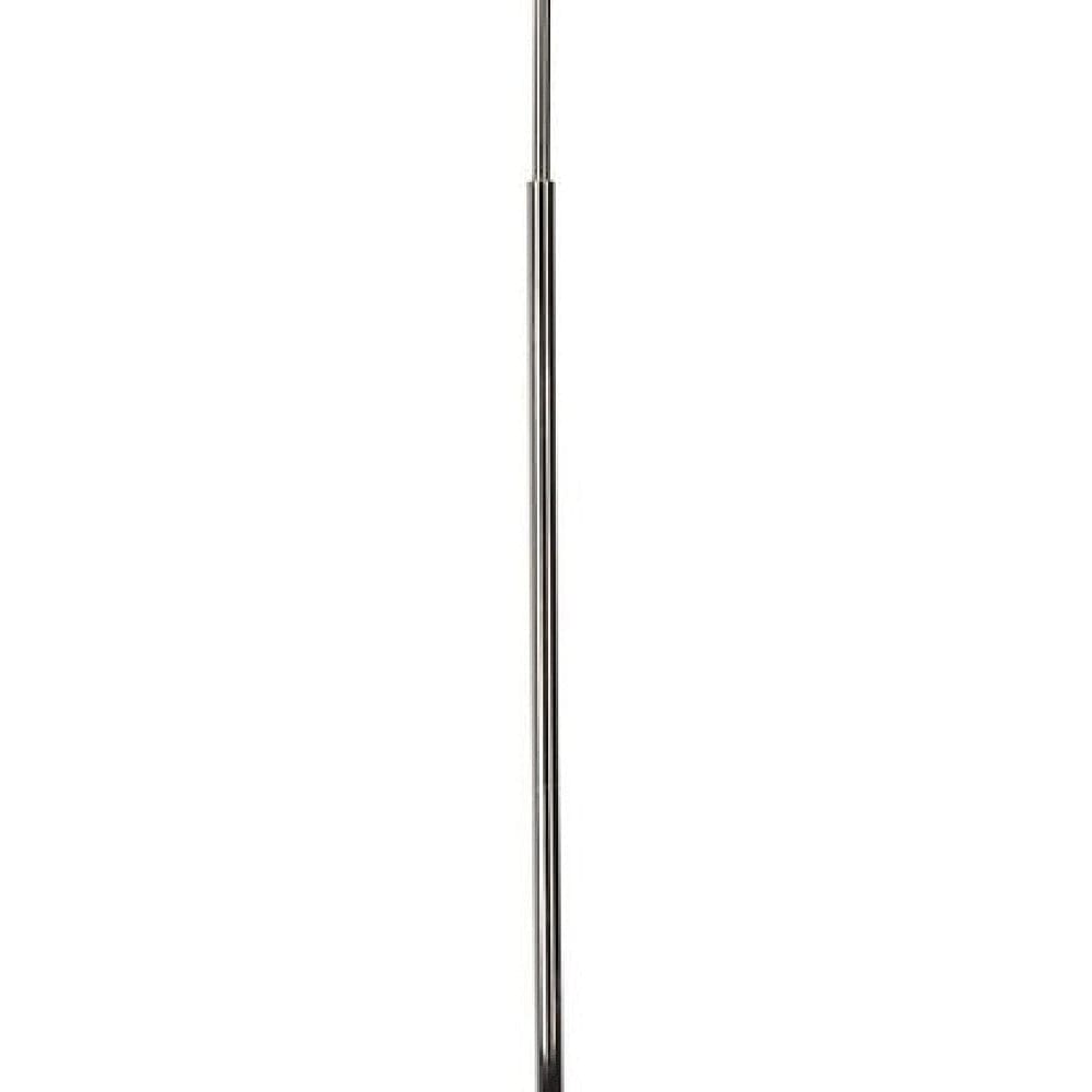 69 Inch Metal Floor Lamp With Clear Cone Glass Shade Silver