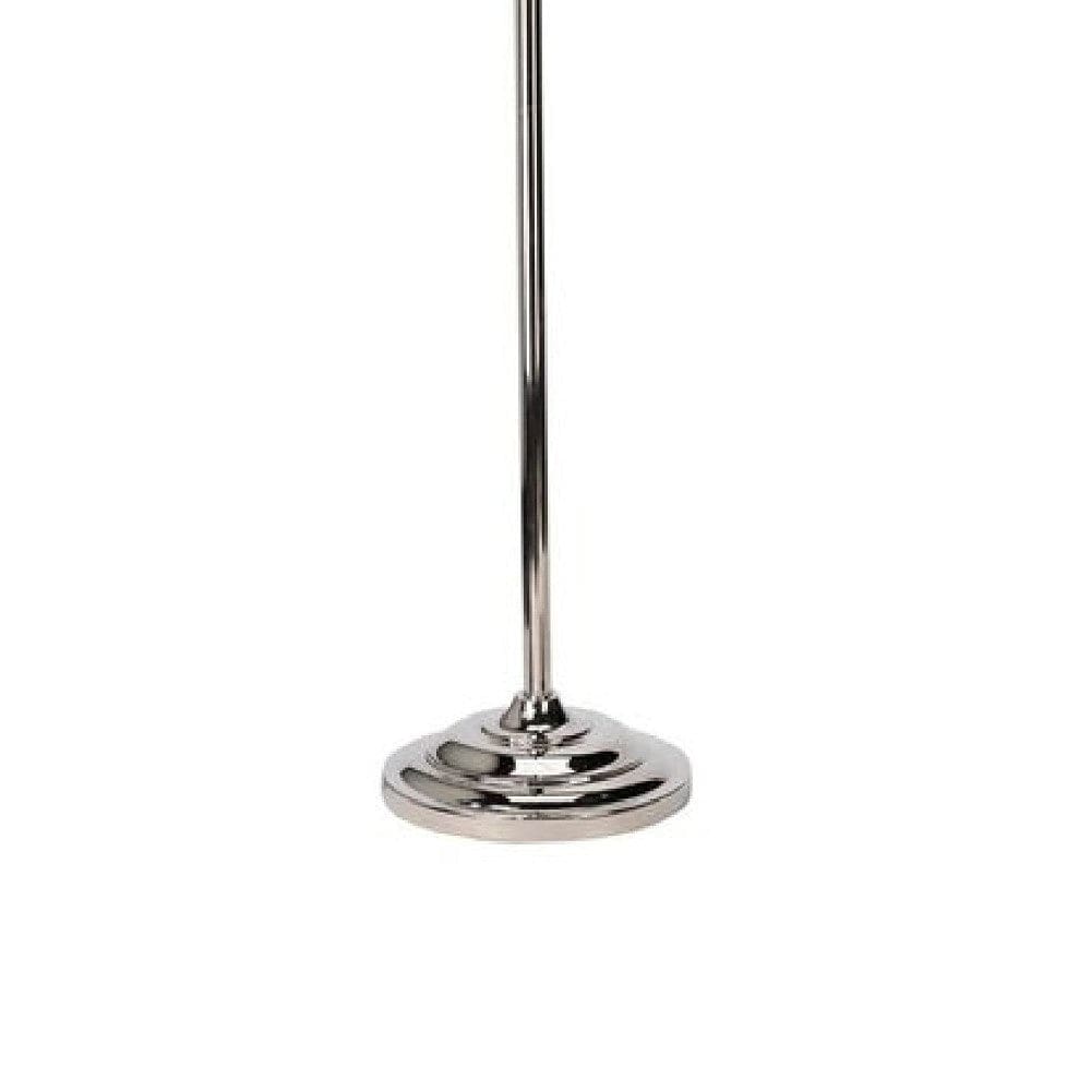 69 Inch Metal Floor Lamp With Clear Cone Glass Shade Silver