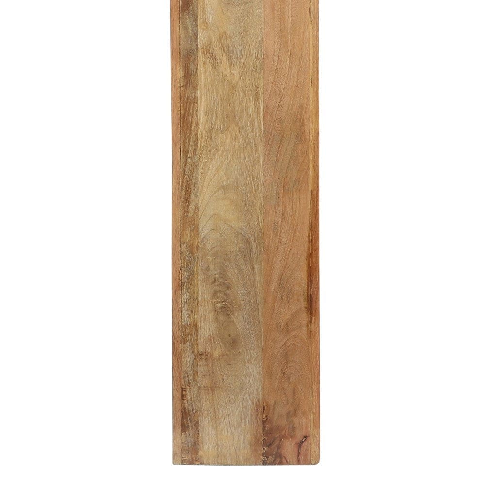50 Inch Wood Floor Lantern With Glass Frame Natural Brown