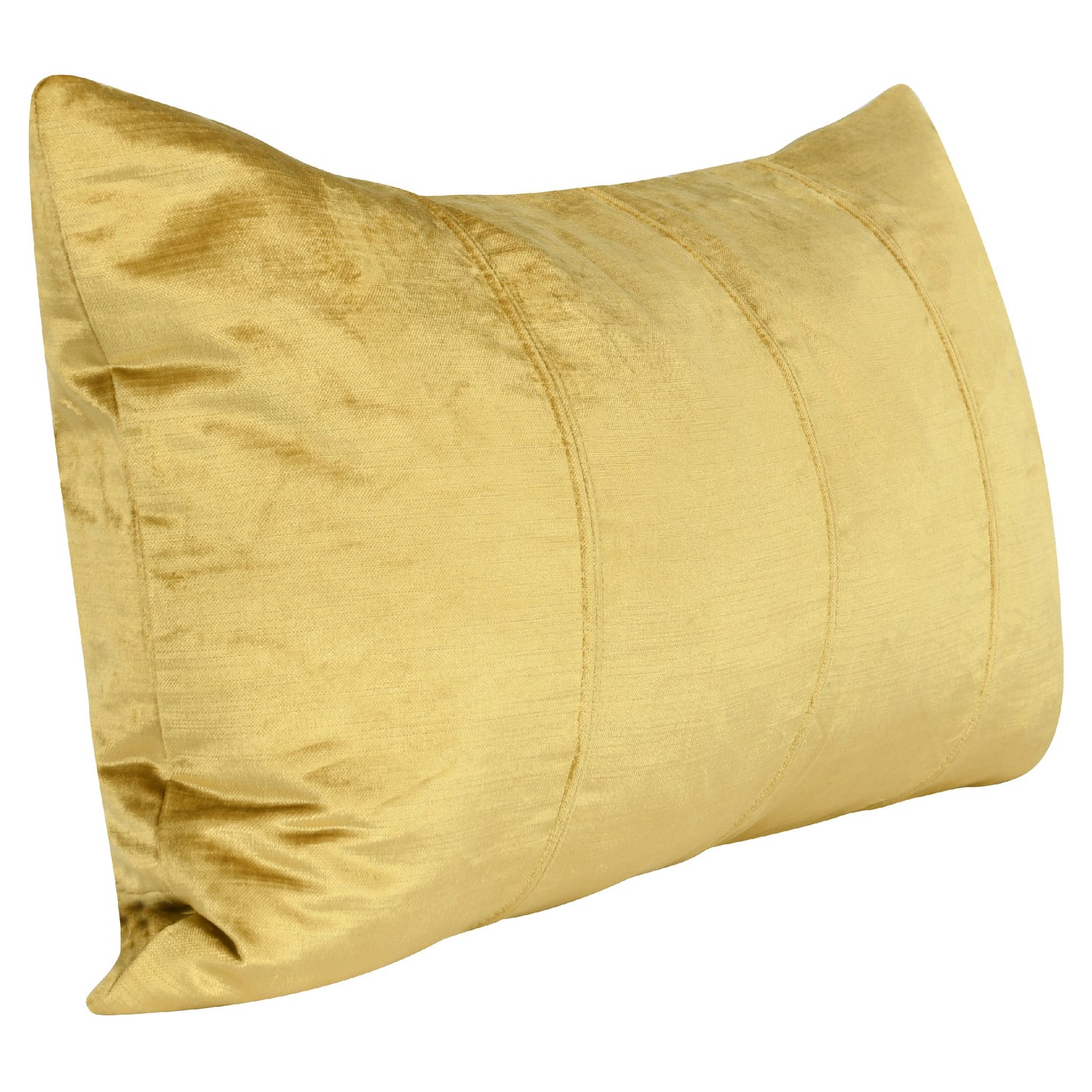 Chad 26 Inch Velvet Decorative Lumbar Throw Pillow Plush Gold