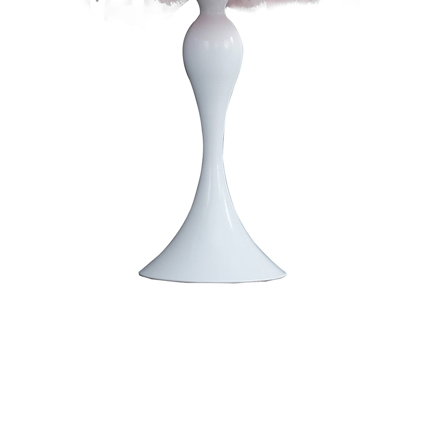 Lily 24 Inch Metal Glam Feather Table Lamp Candlestick 40w Pink White