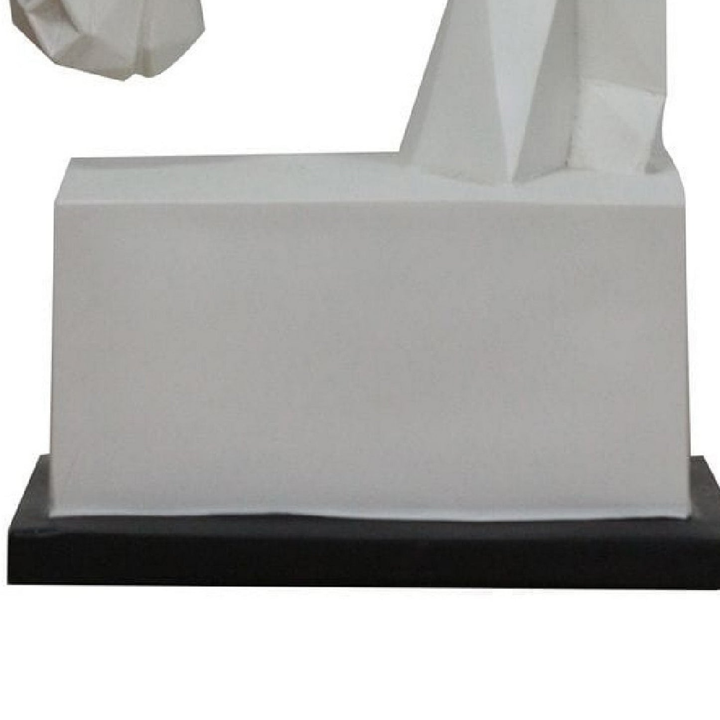 Cid 15 Inch Modern Polyresin Horse Head Sculpture Decor Faceted White