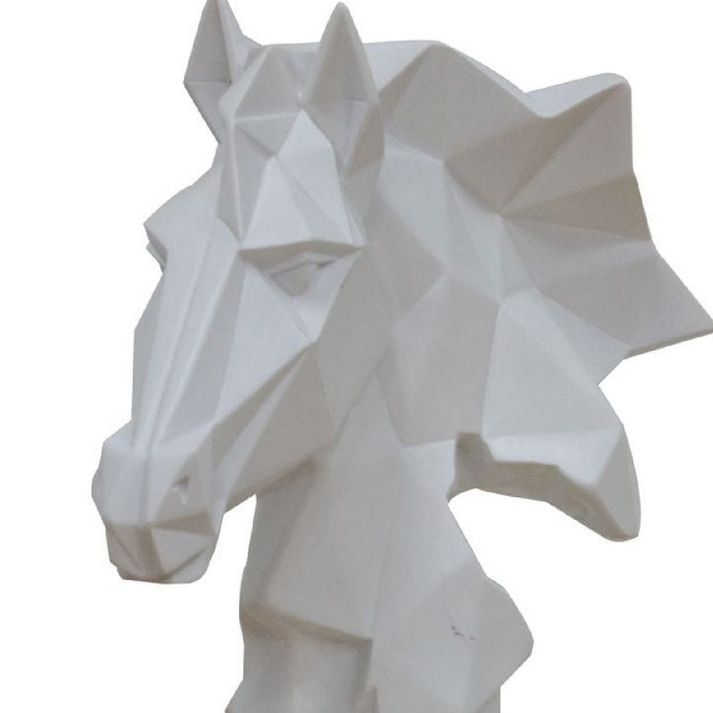 Cid 12 Inch Modern Polyresin Stallion Horse Head Sculpture Decor White