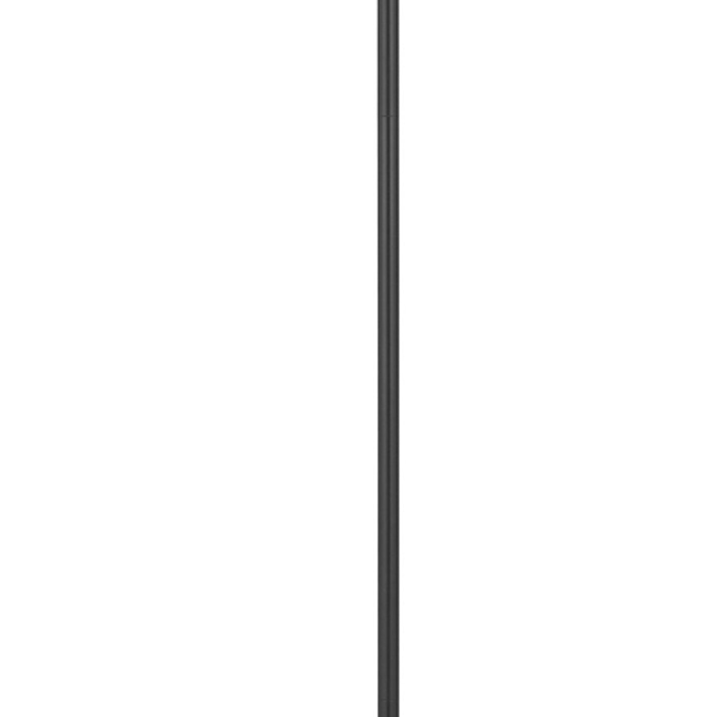 66 Inch Metal Floor Lamp Adjustable Cone Shade Wood Base Dark Bronze