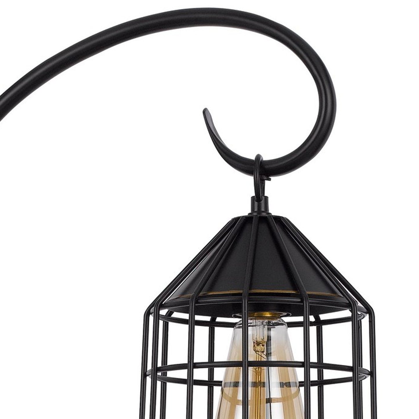 Kim 31 Inch Modern Table Lamp Hanging Lantern Shade Metal Dark Bronze
