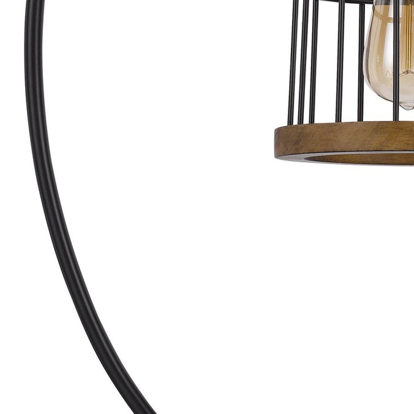 Kim 31 Inch Modern Table Lamp Hanging Lantern Shade Metal Dark Bronze