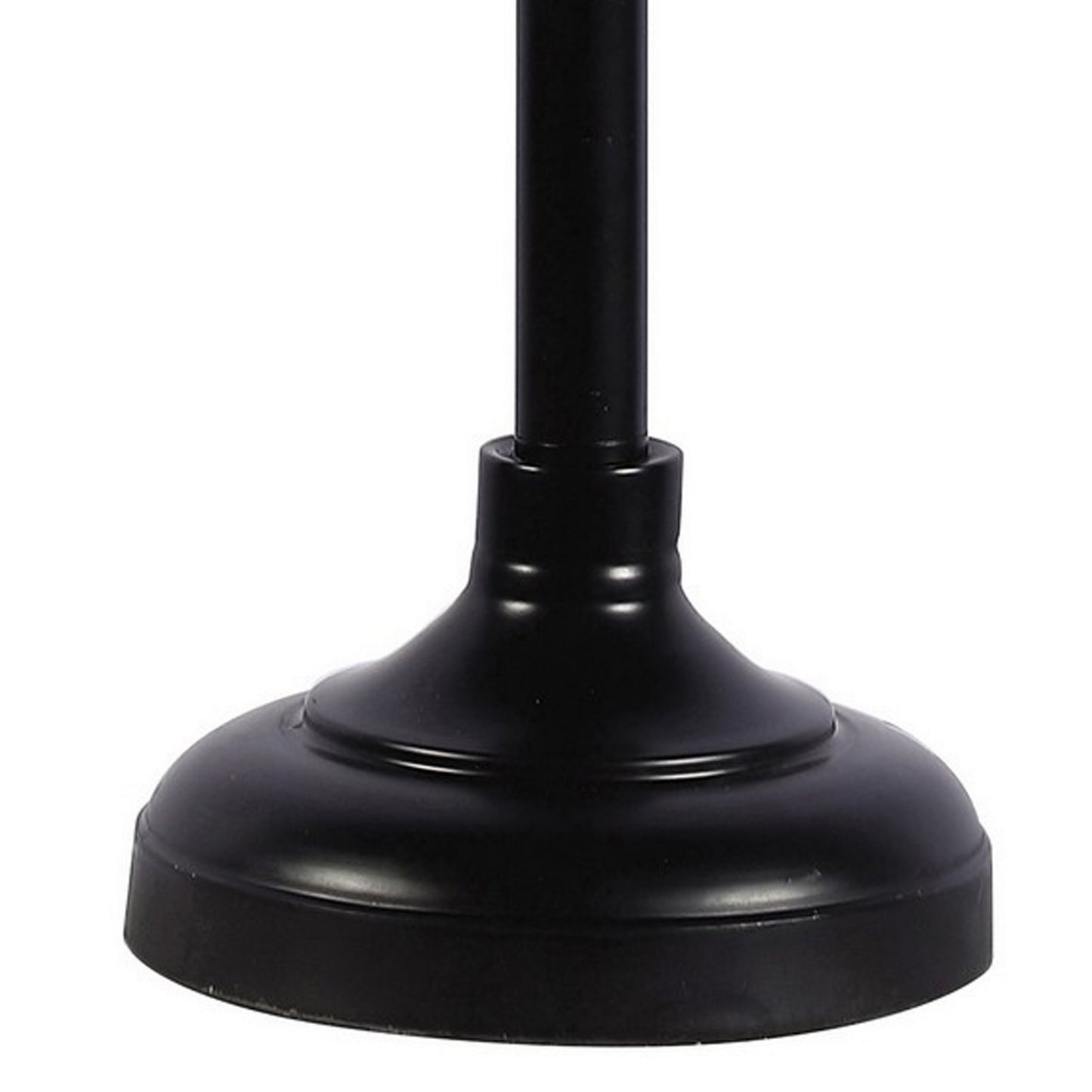 Ora 26 Inch Modern Table Lamp Square Cage Shade Round Metal Base Black