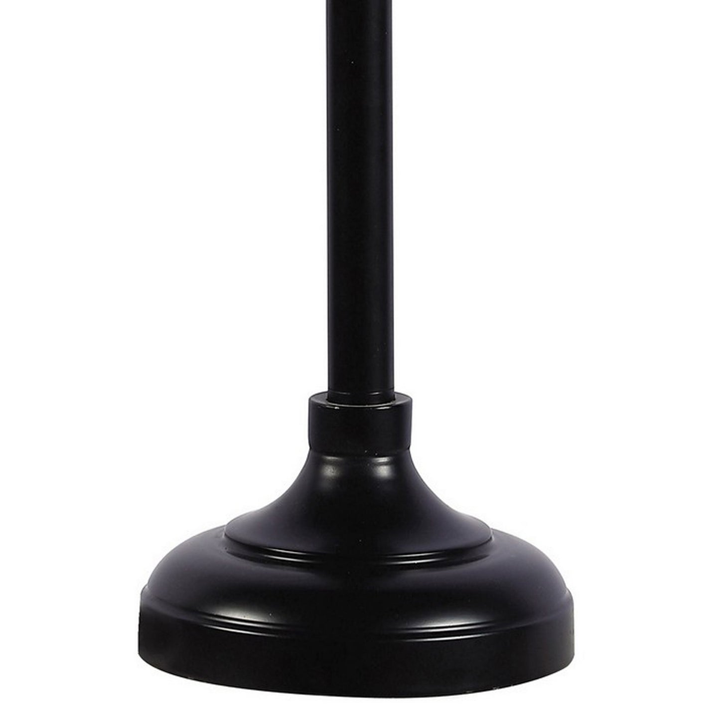 Ora 27 Inch Modern Table Lamp Diamond Cage Shade Round Metal Base Black