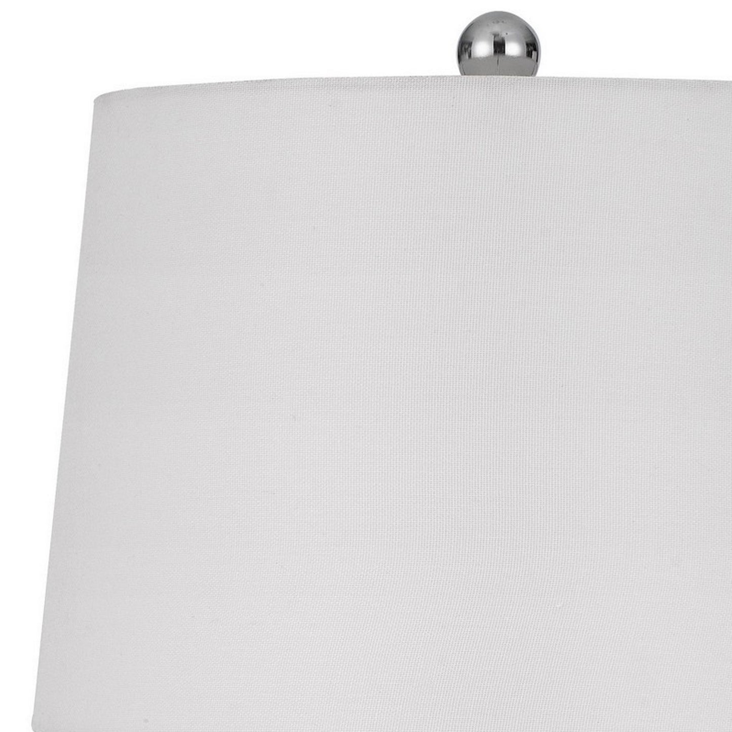 26 Inch Accent Table Lamp Round Glass Base White Clear