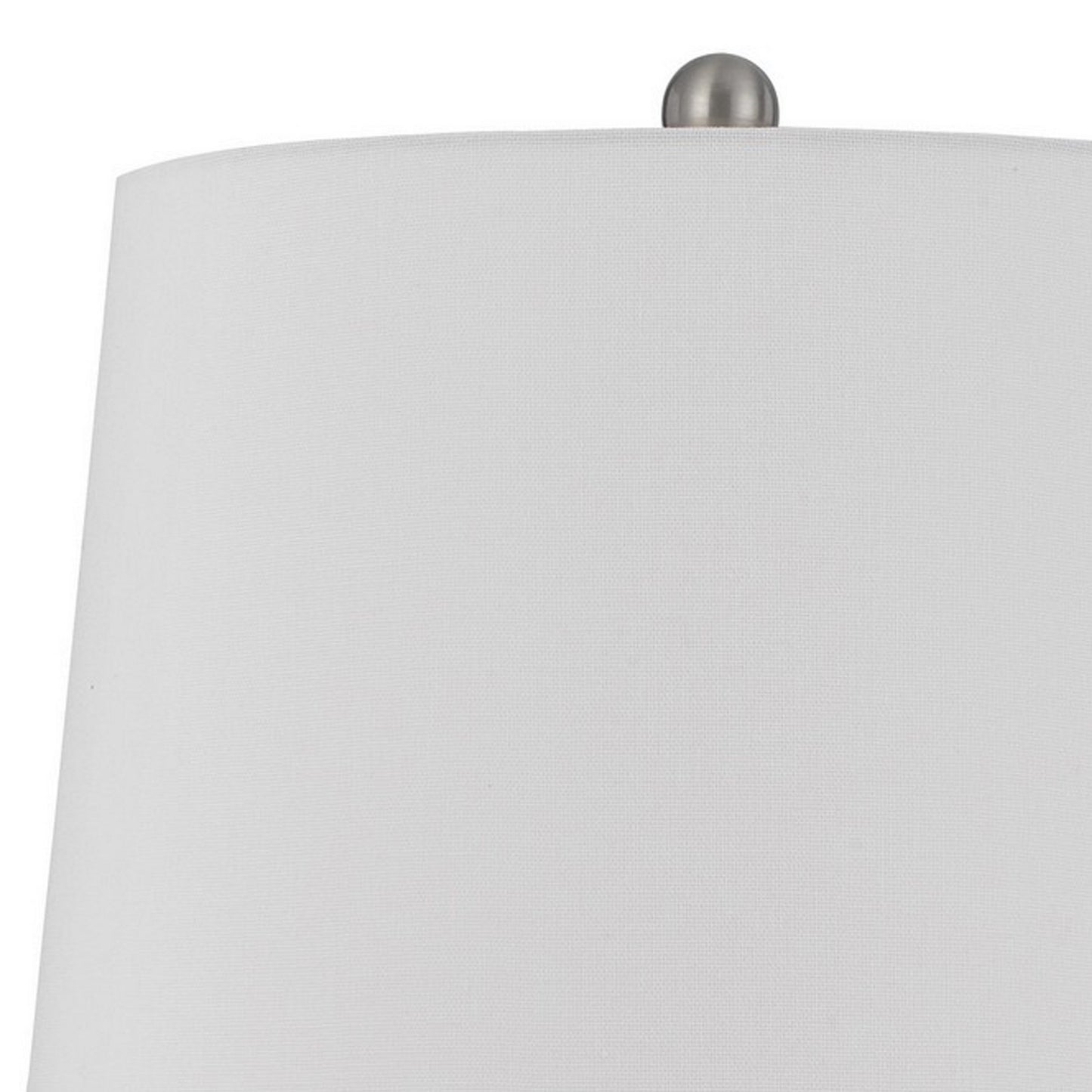 29 Inch Accent Table Lamp Set of 2 Stacked Crackle Glass balls Silver