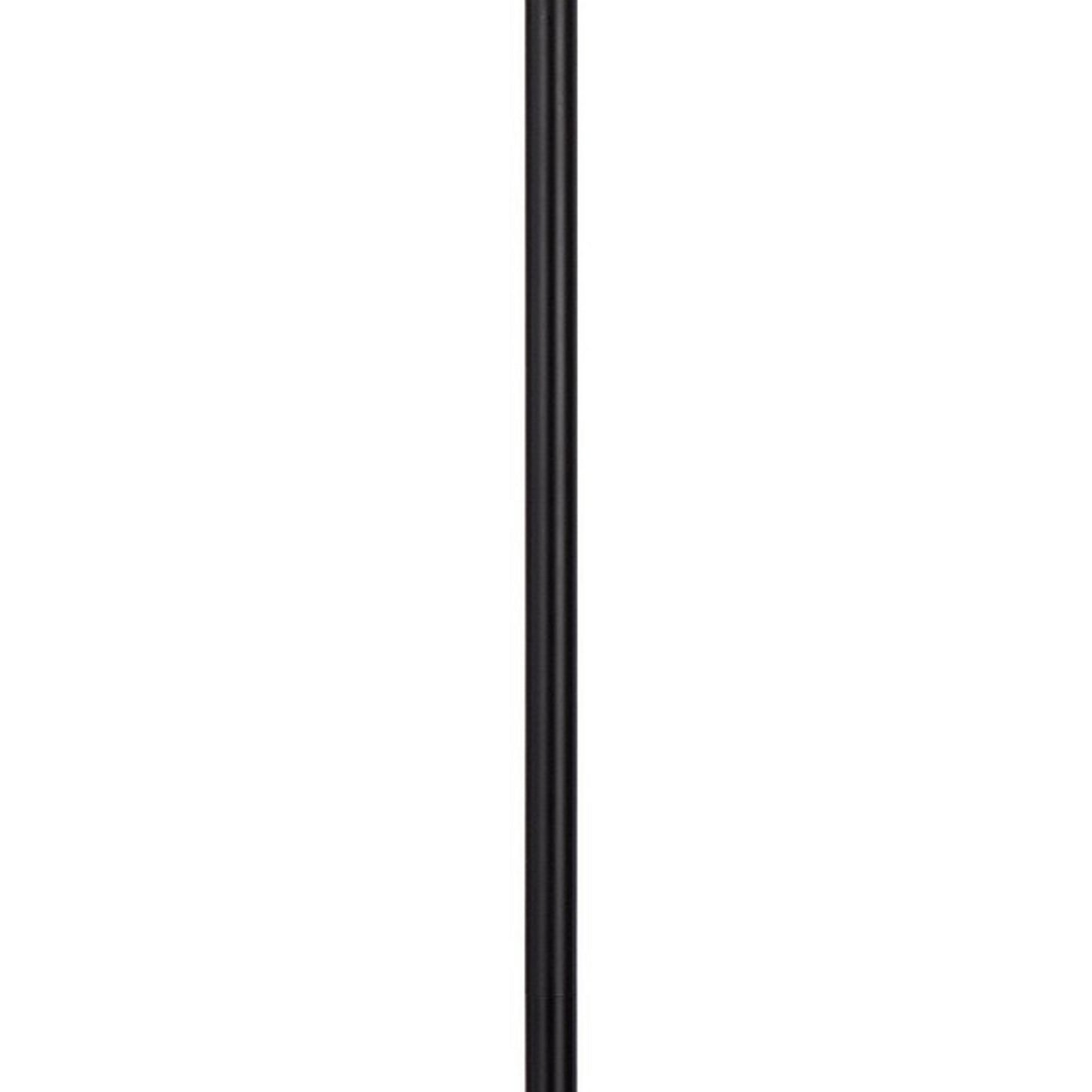 61 Inch Modern Floor Lamp Hanging Mesh Shade Metal Base Black