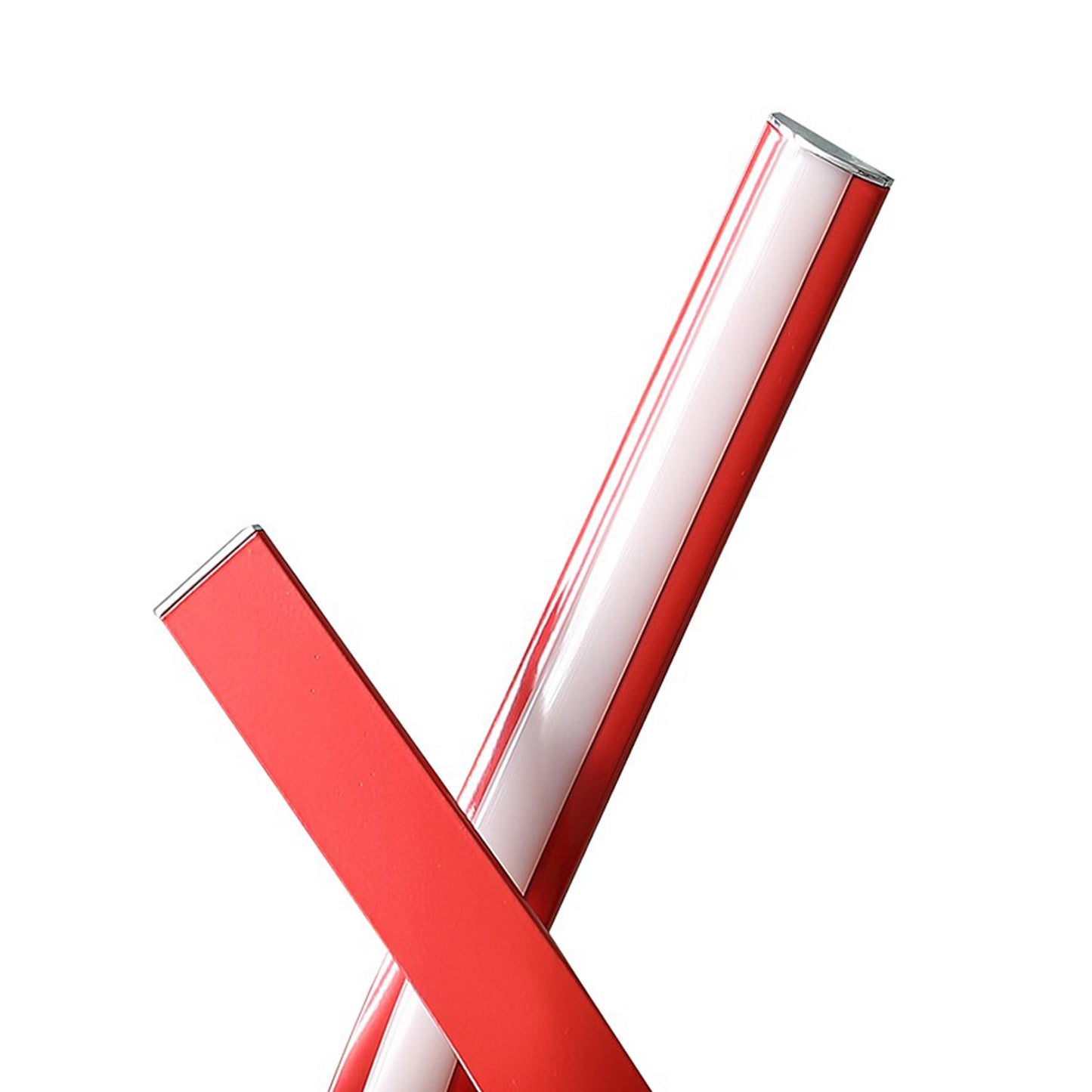 17 Inch Accent Table Lamp Ribboned Bow Round Base LED Lighting Red