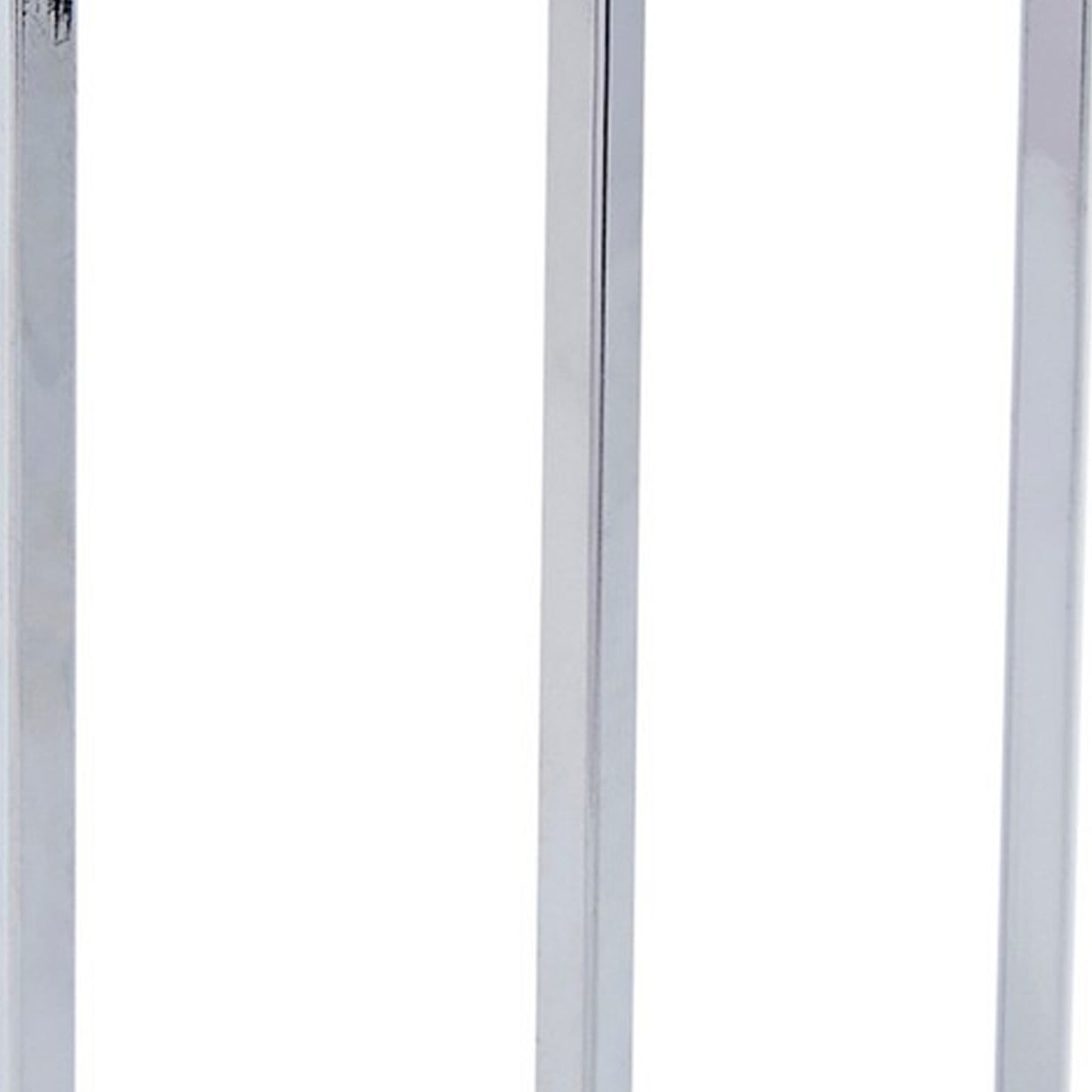 13 Inch Geometric Cubic Tabletop Accent Decor Metal Frame Chrome Finish