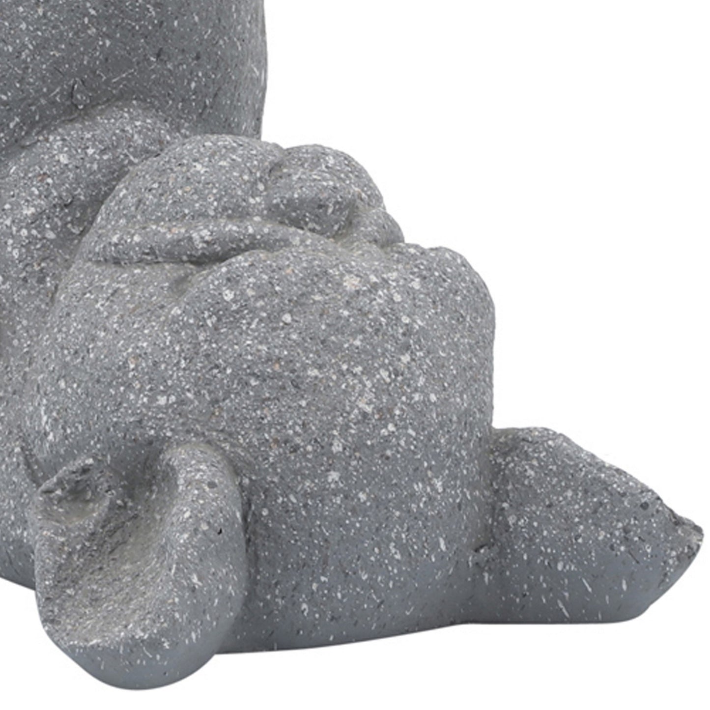 Liam 14 Inch Resin Accent Decor Funny Relaxed Yoga Posture Dog In Gray