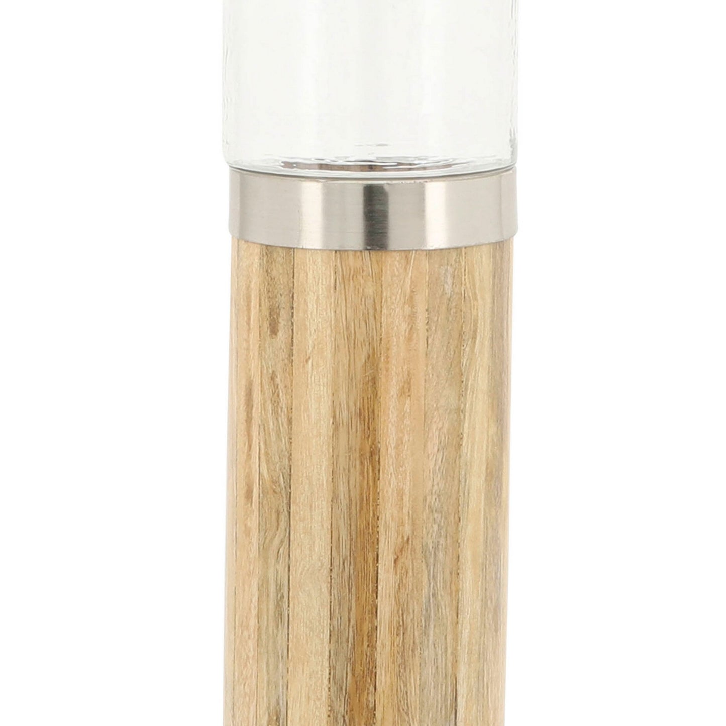 Gia 20 Inch Classic Candle Holder Cylindrical Glass Tumbler Natural