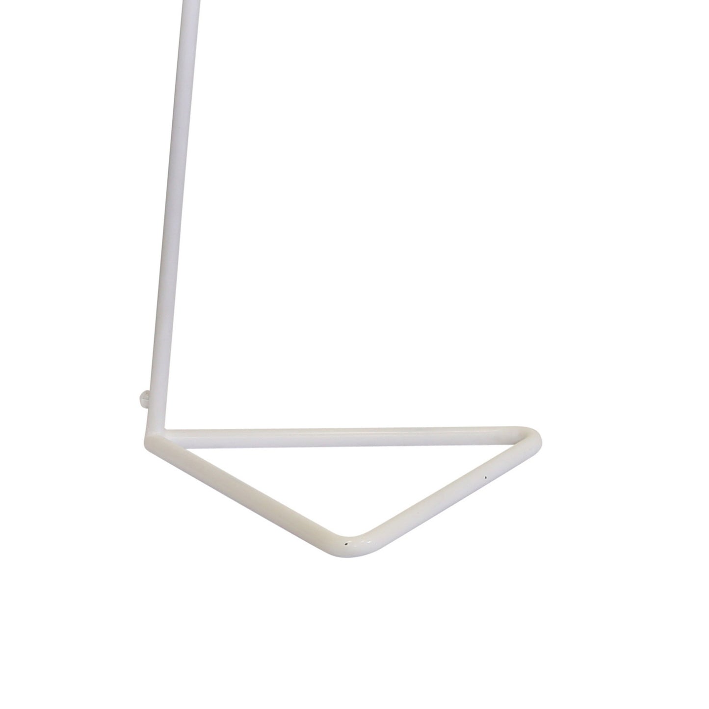 30 Inch Contemporary Metal Table Lamp with Triangular Base White Shade