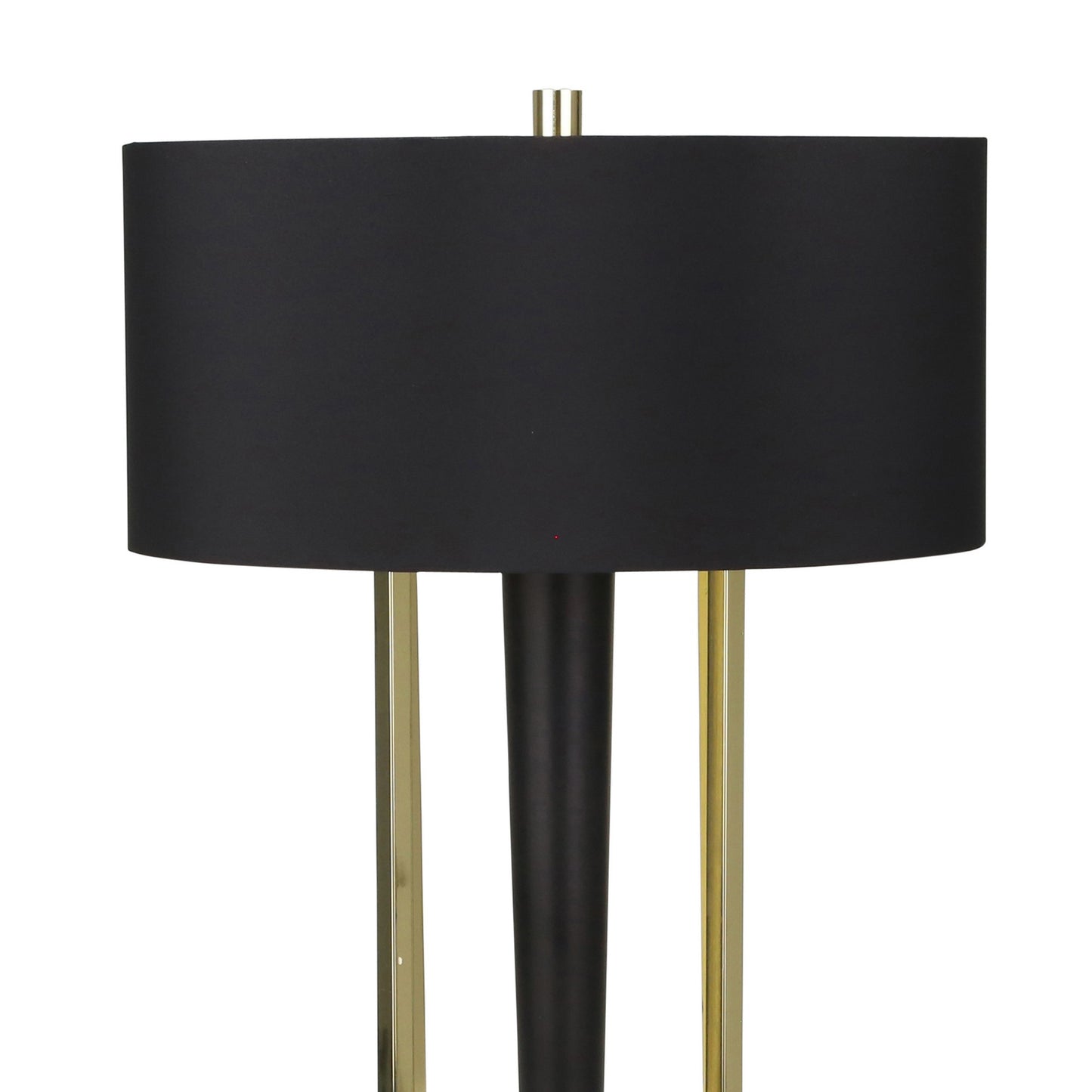 28 Inch Contemporary Metal Table Lamp with Four Accented Legs Black Gold