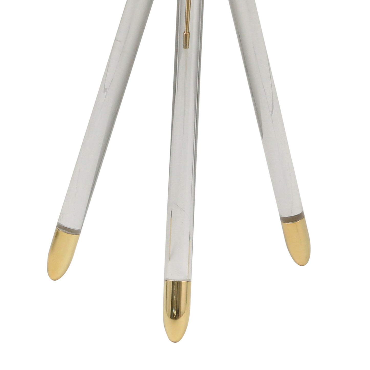 29 Inch Acrylic Modern Table Lamp with Tripod Accented Legs Gold White
