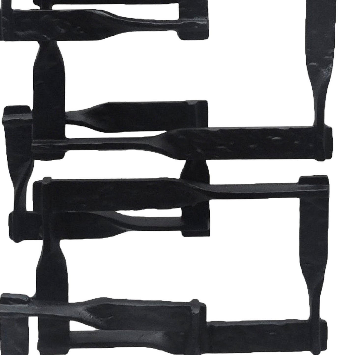 Jodie 27 Inch Metal Modern Accent Decor Stacked Squares Block Black