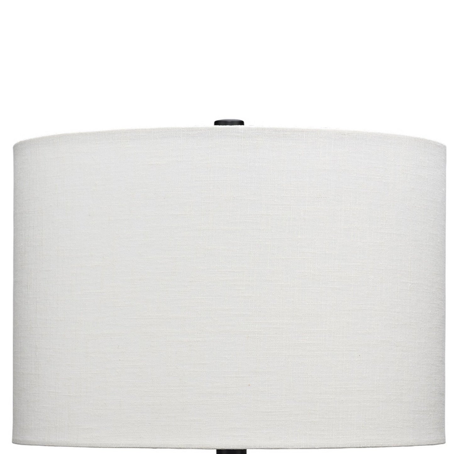 23 Inch Transitional Resin Furrowed Table Lamp Linen Shade White Black