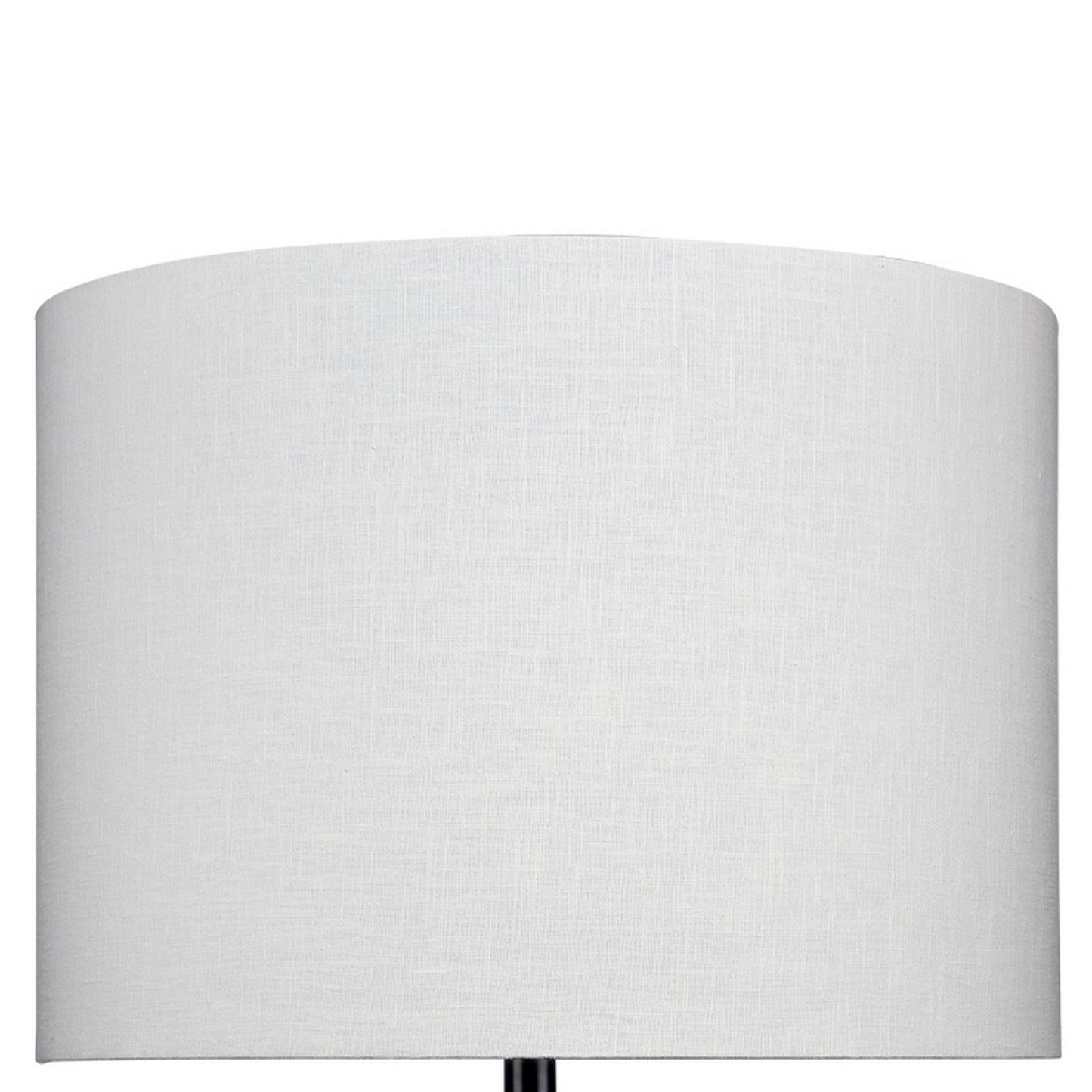 Satellite 31 Inch Table Lamp Linen Drum Shade Cylinder Finial Black