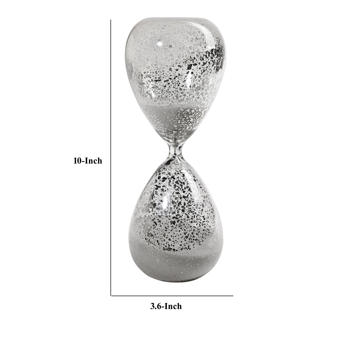 Doug 10 Inch Decorative 60 Minute Hourglass Table Accent Decor White Sand