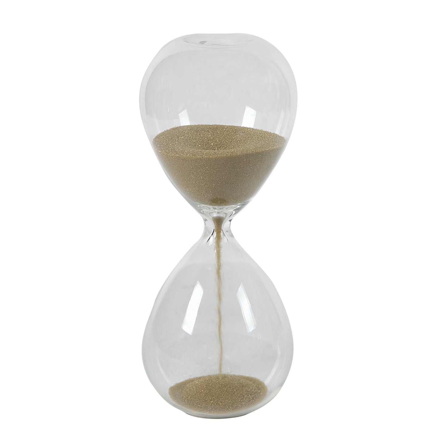 Doug 8 Inch Decorative 1 Minute Hourglass Accent Decor Taupe Brown Sand