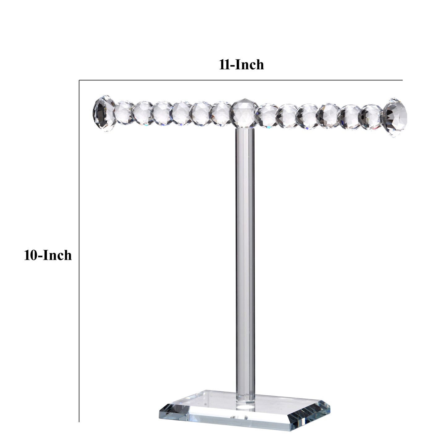 11 Inch Necklace and Jewelry Stand SImple Design Crystal Clear Finish