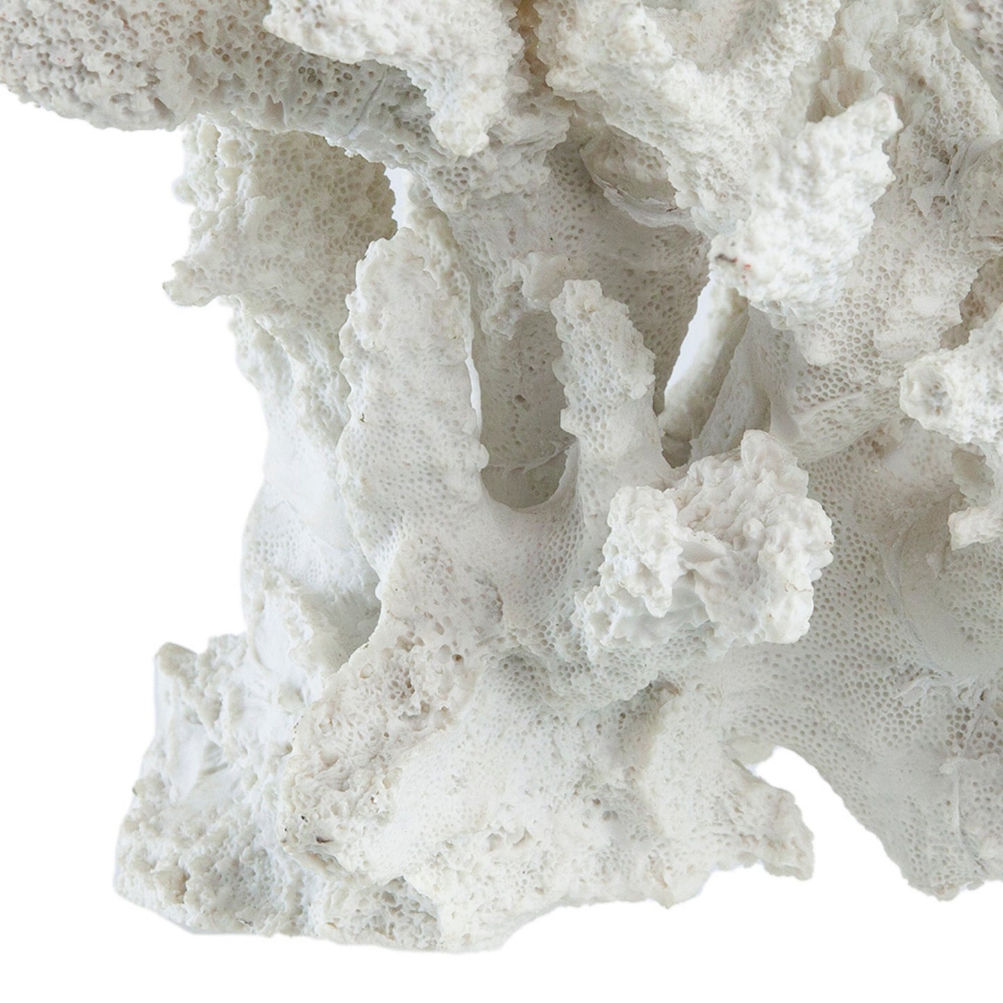Lily 10 Inch Faux Coral Accent Sculpture Polyresin Decorative Piece White