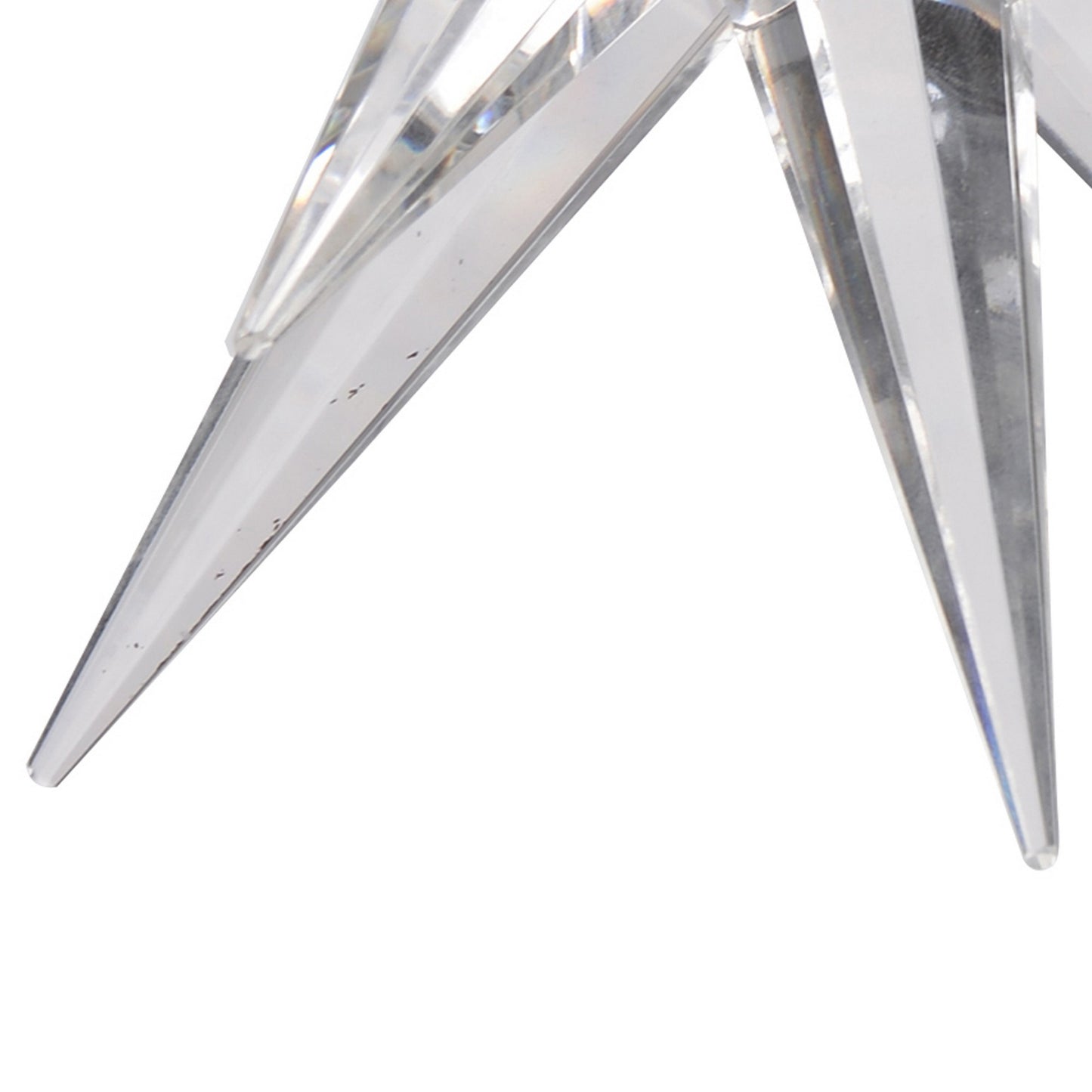 8 Inch Glass Star Accent Decor For Tabletop Elegant Clear Crystalline