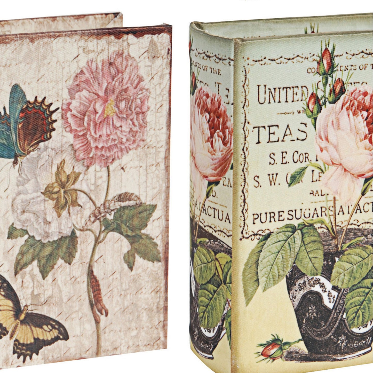 Anya Set of 4 Artisanal Boxes for Accessories Book Inspired Look Floral
