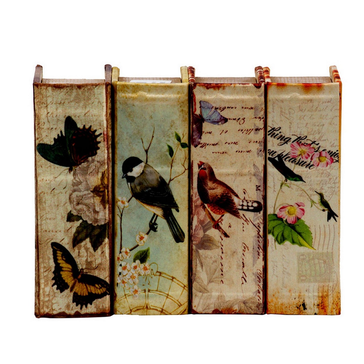 Anya Set of 4 Artisanal Boxes for Accessories Book Inspired Look Birds