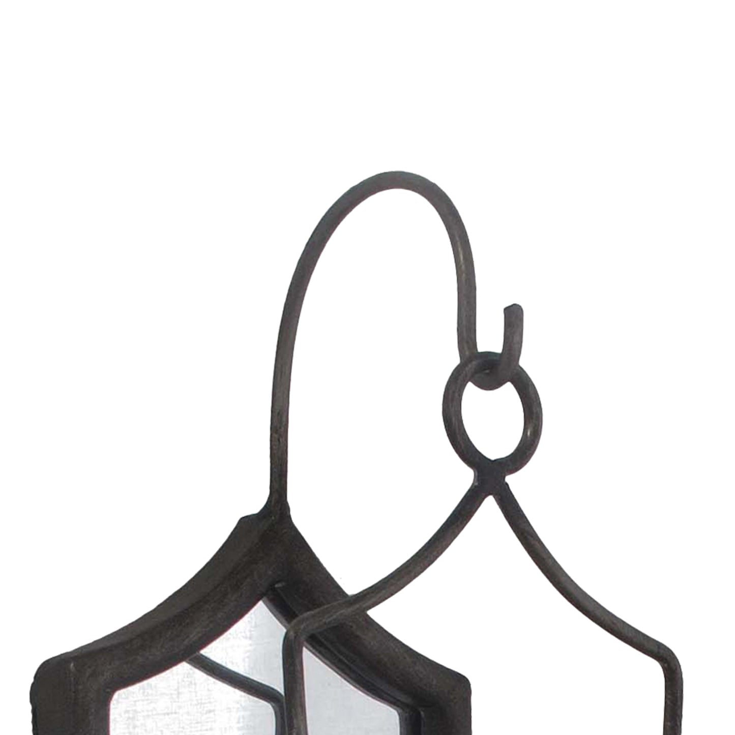 16 Inch Wall Sconce Candle Holder Mirrored Metal Wood Frame Matte Black