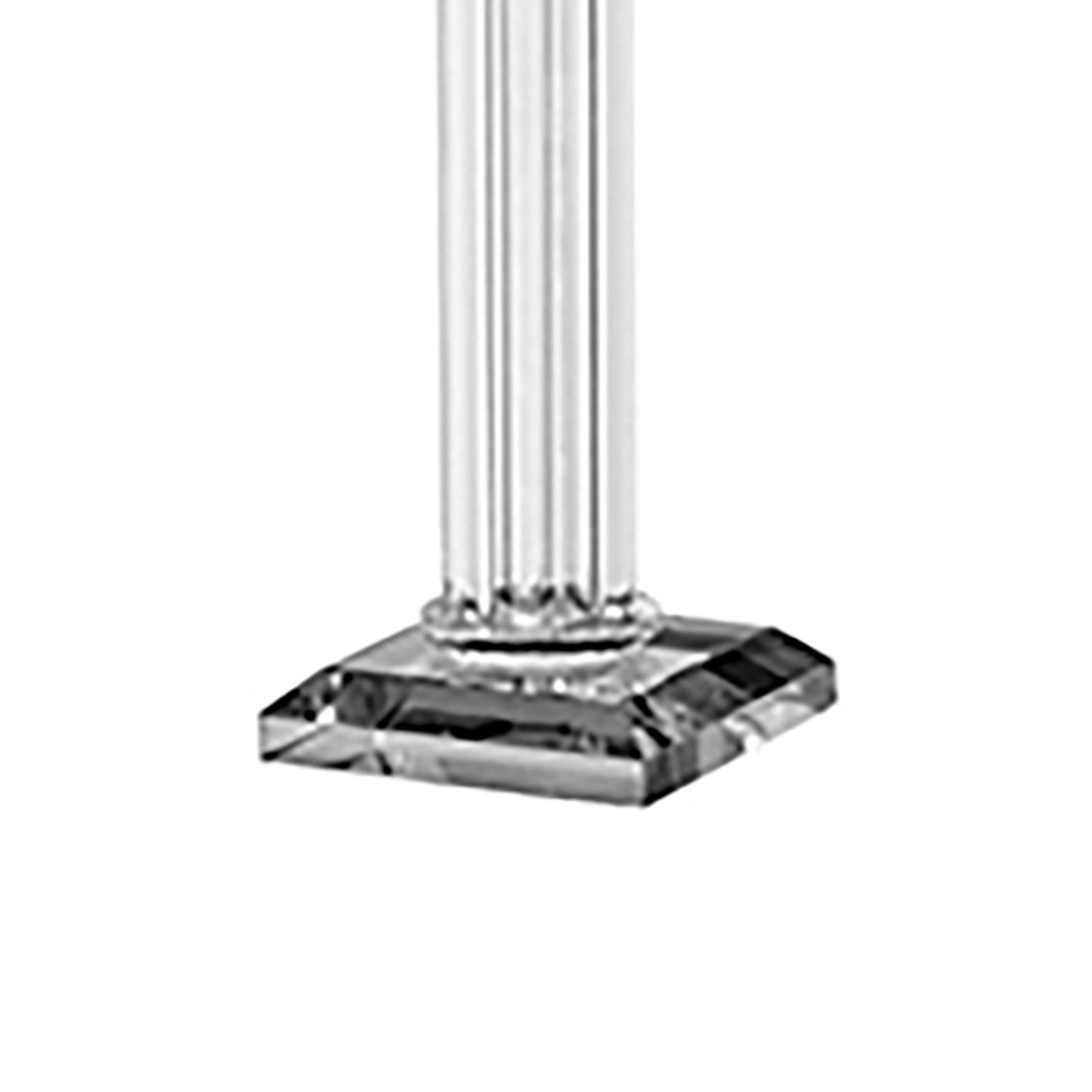 17 Inch Tall Pillar Candle Holder Glass Classic Clean Lined Finish Clear