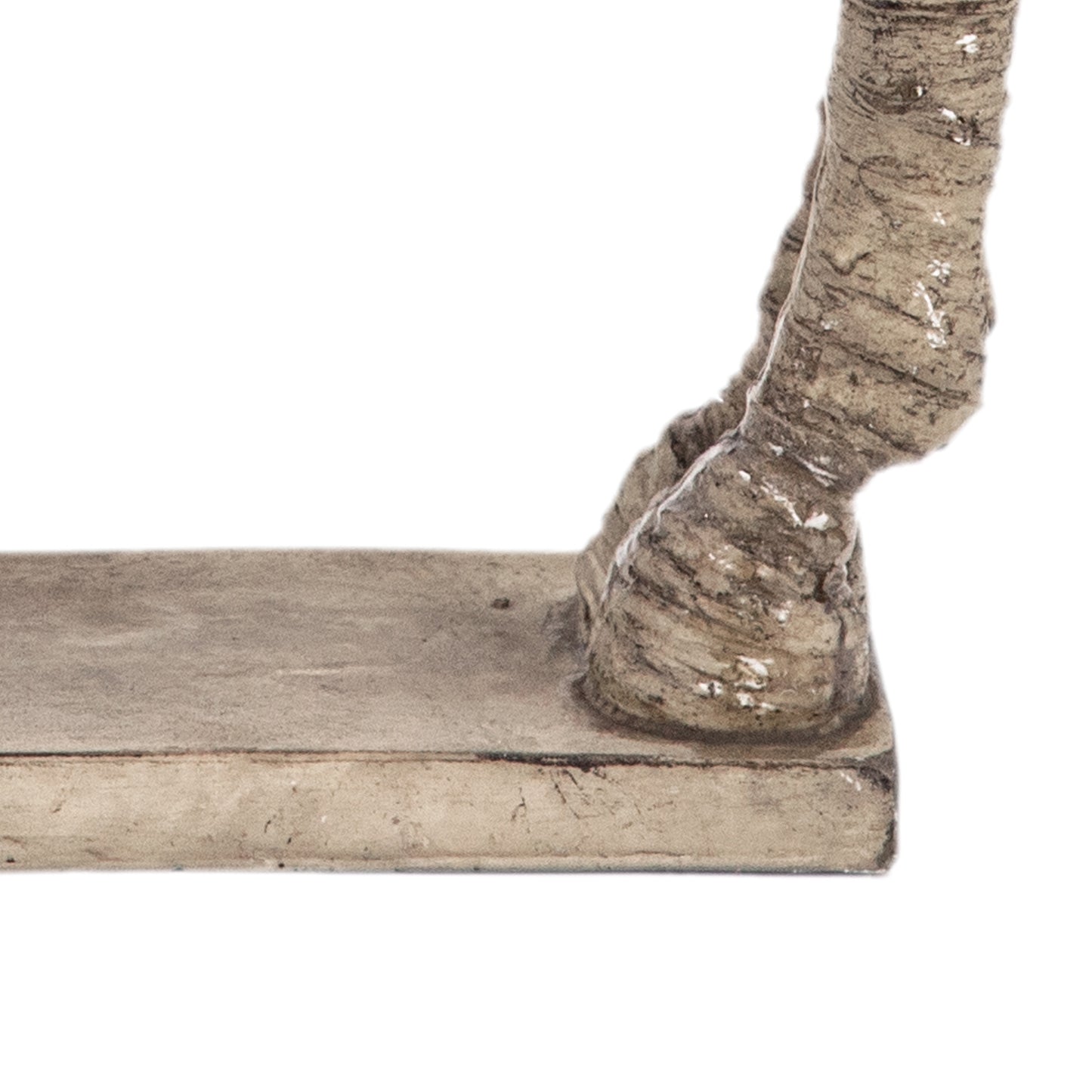 20 Inch Accent Decor Figurine Polyresin Standing Horse Natural Wood Finish