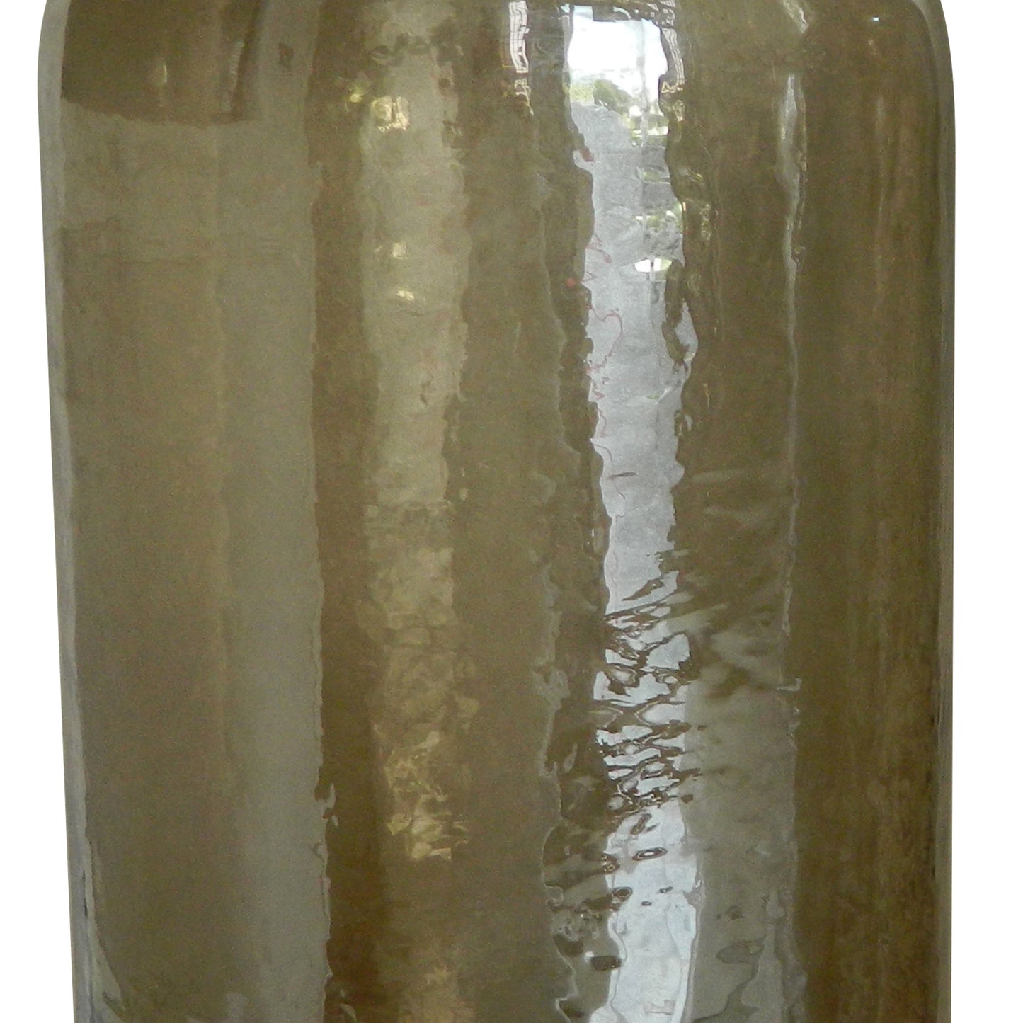 Rio 19 Inch Classic Large Candle Holder Rustic Glass Jar Design Taupe