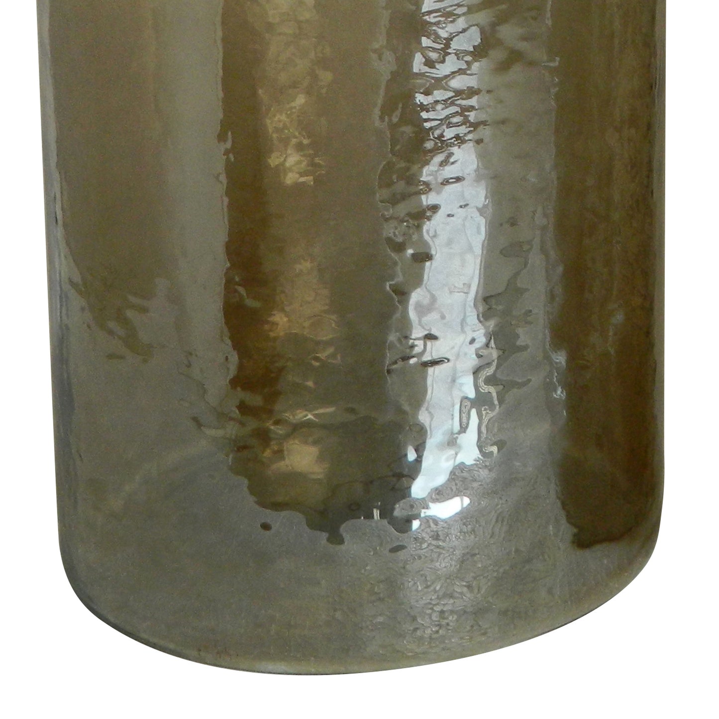 Rio 19 Inch Classic Large Candle Holder Rustic Glass Jar Design Taupe