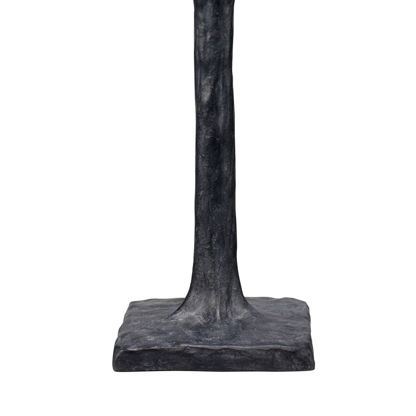 31 Inch Modern Table Lamp Handcrafted Polyresin Base Linen Shade Black