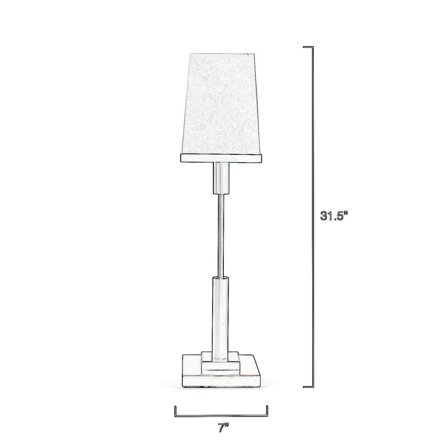 32 Inch Modern Table Lamp 40W Linen Shade Oil Rubbed Antique Bronze