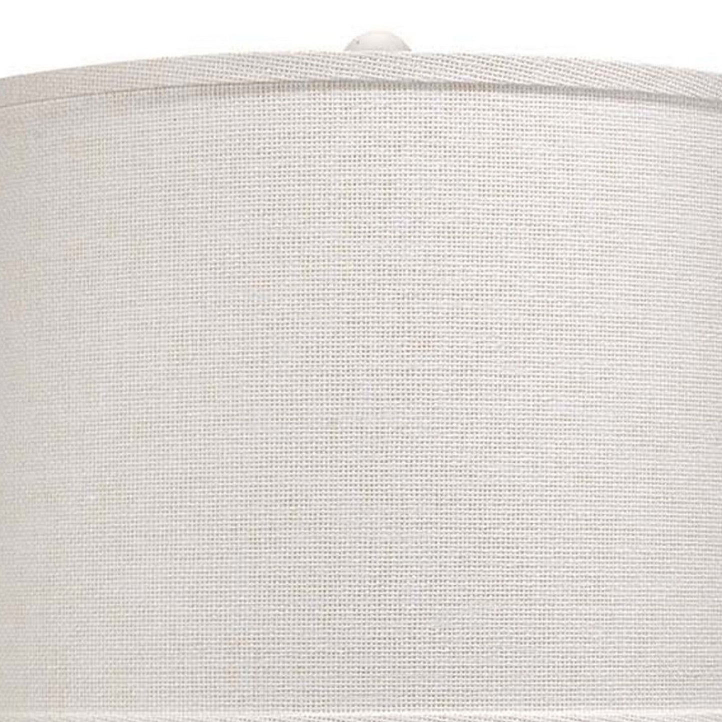 27 Inch Modern Table Lamp Handmade Ceramic Base Grasscloth Shade White