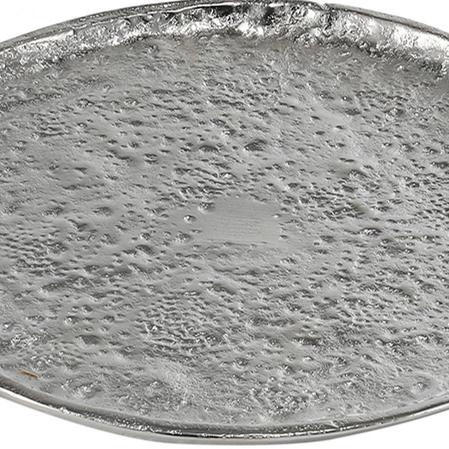 14 Inch Small Decorative Tray Perched Birds Silver Metal Frame Set Of 2