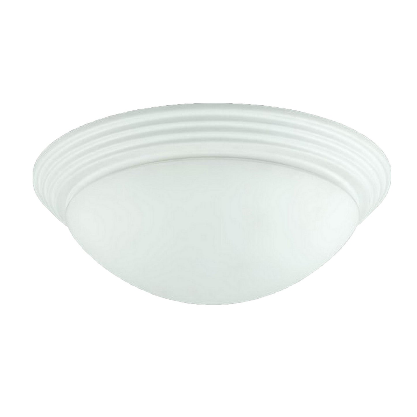 Jesse 12 Inch Modern Ceiling Lamp with White Glass Dome Shade White Trim