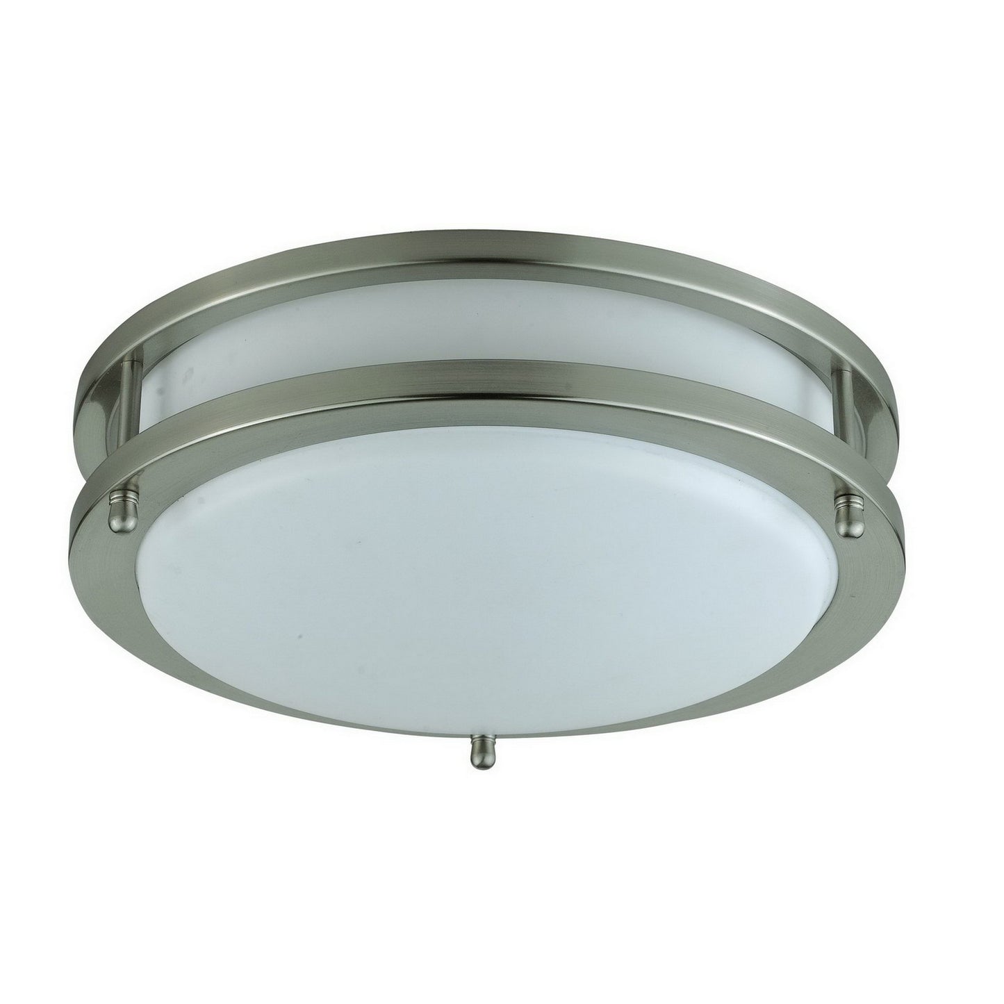 10 Inch Modern Ceiling Lamp with Frosted Acrylic Plate Steel Trim White