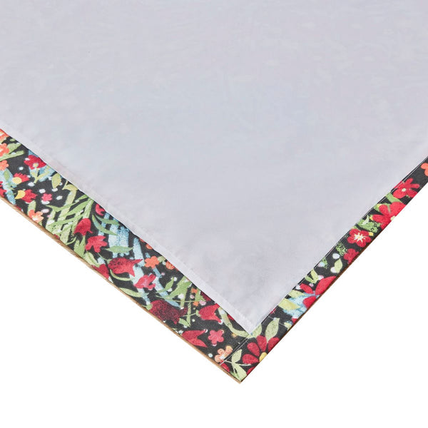 Burges 84 Inch Window Panel Curtain Red And Pink Reed Print Rod Pockets